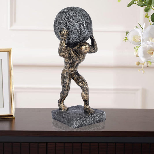 Men Holding The Earth Showpiece for Home Decor