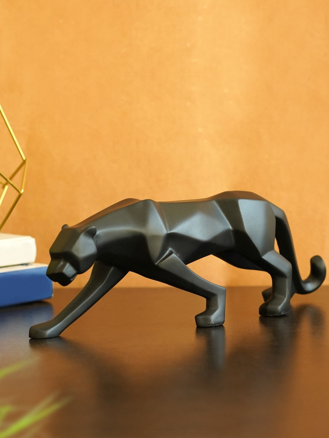 Black Solid Panther Decor Showpiece