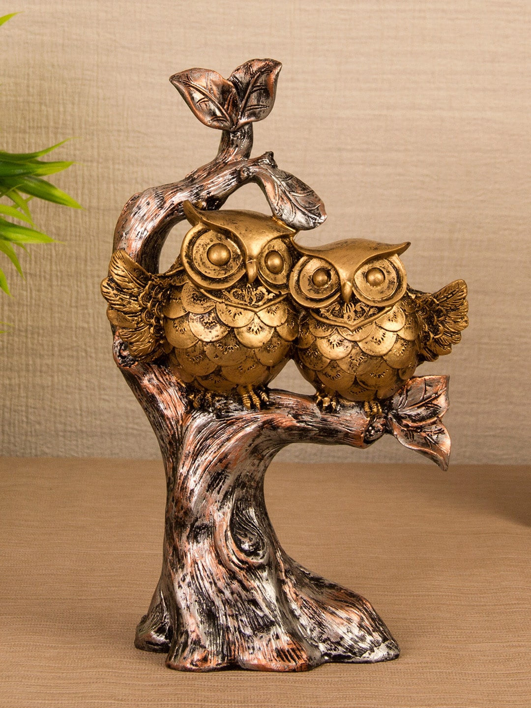 Copper-Toned & Gold-Toned Decorative OwlÂ 