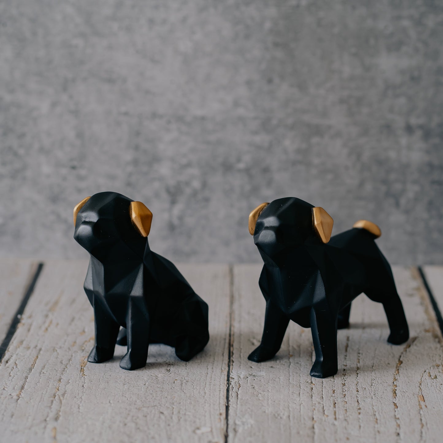 Geometric Dog Pair - Set of 2