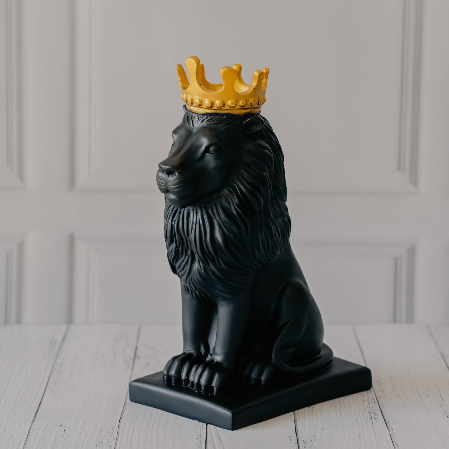 Crowned Lion The King" (Black)"