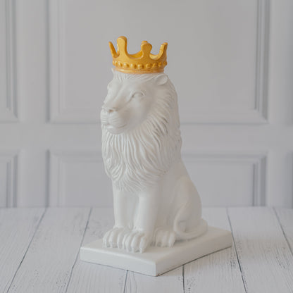 Crowned Lion The King" (White)"