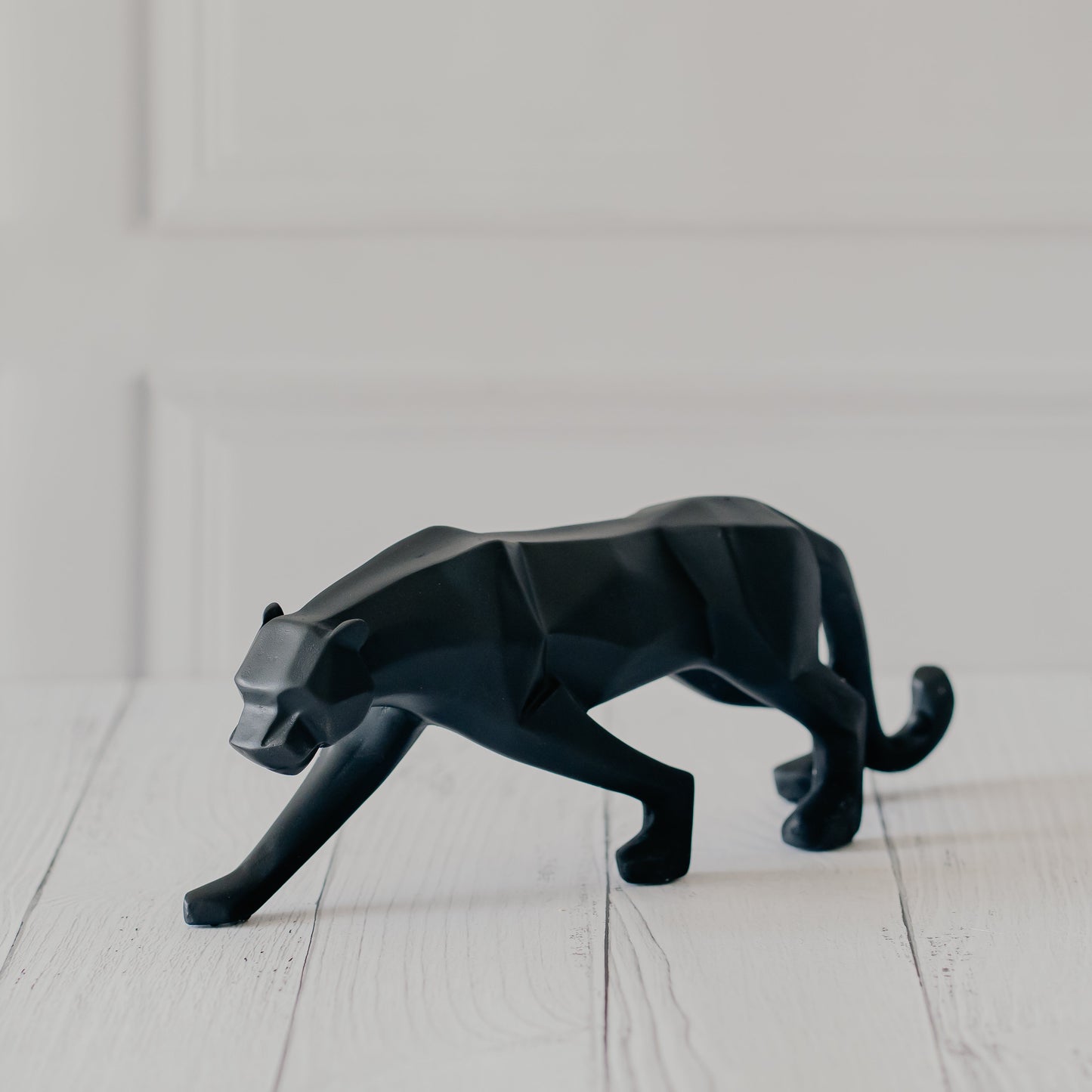 The Geometric Panther Table Accent (Black)