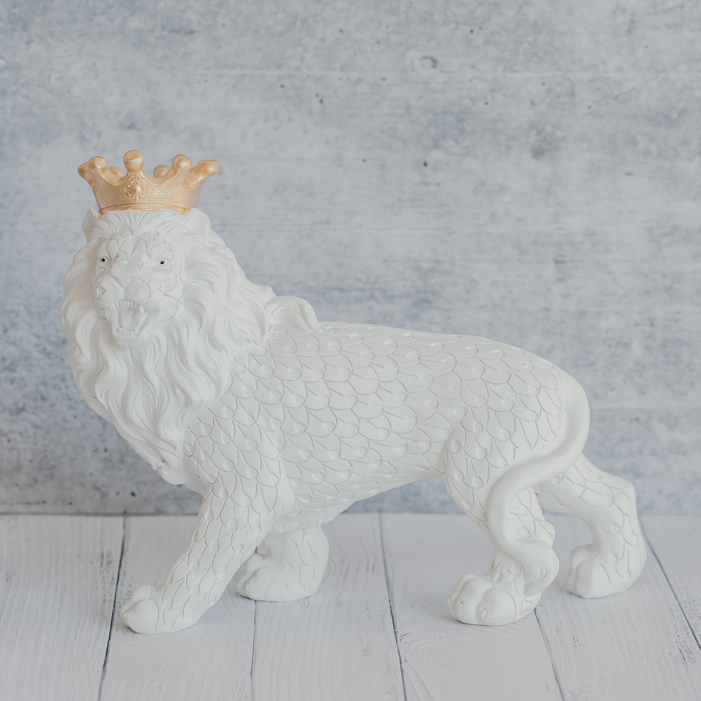 The Almighty Lion with Crown (White)