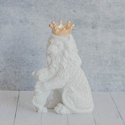 The Almighty Lion with Crown (White)