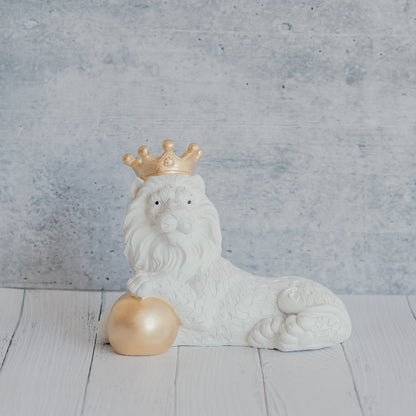 The Almighty Lion with Crown (White)