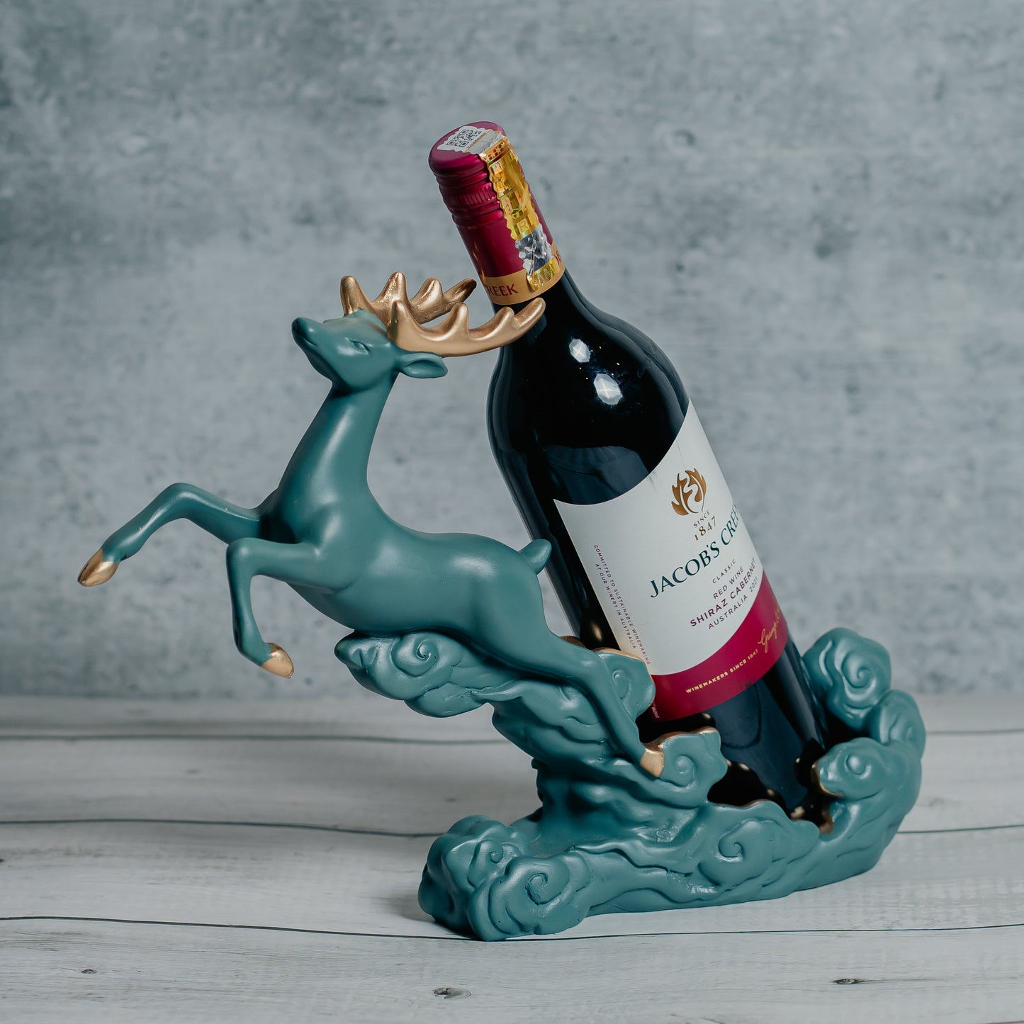 Royal Reindeer Wine Bottle Holder (Black)