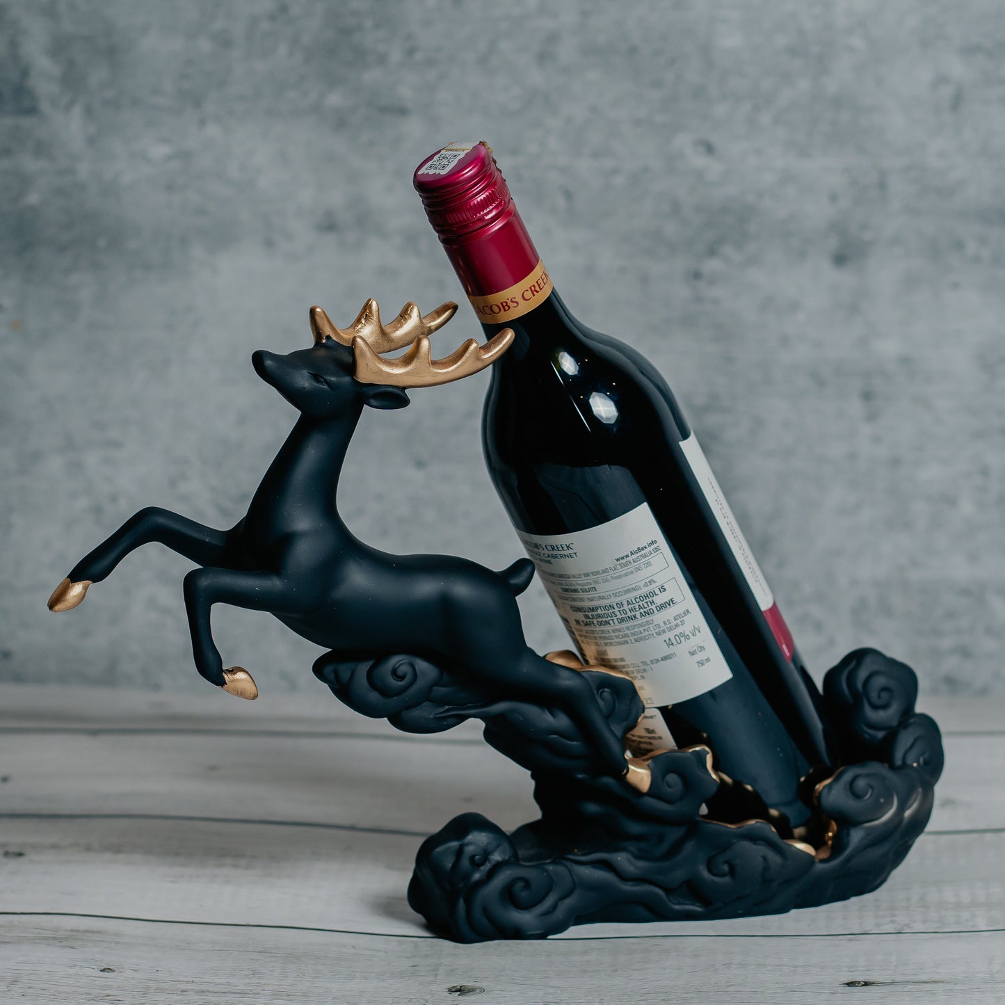 Royal Reindeer Wine Bottle Holder (Green)