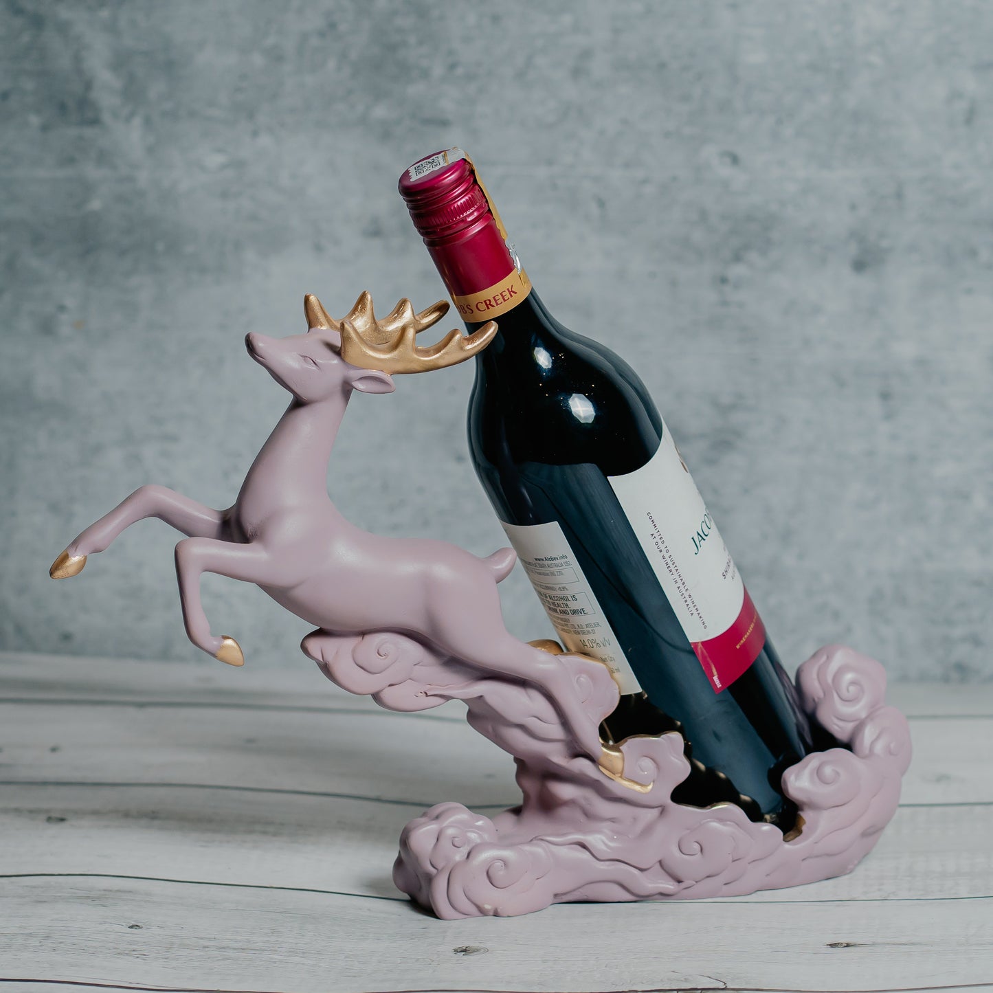 Royal Reindeer Wine Bottle Holder (Black)