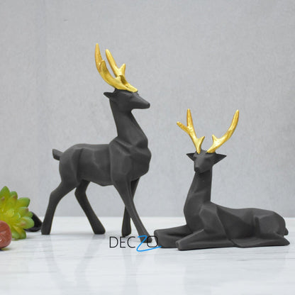 Geometric Deer Pair