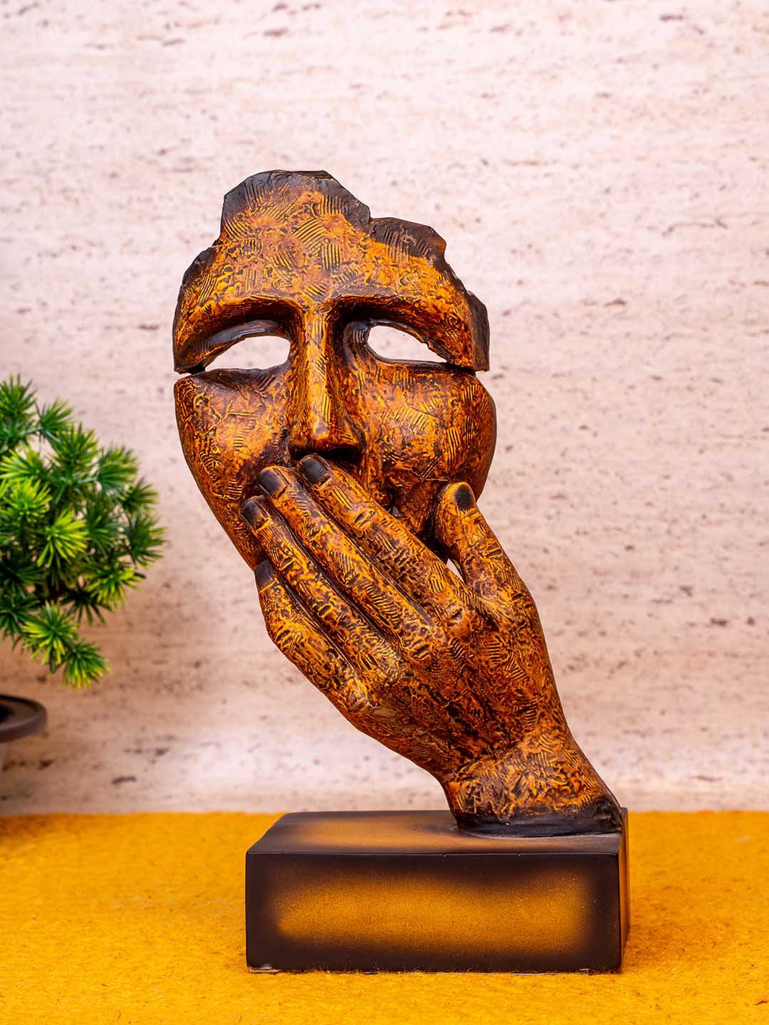 Decorative Human Face Statue