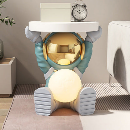 ASTRONAUT SIDE TABLE WITH LED MOON