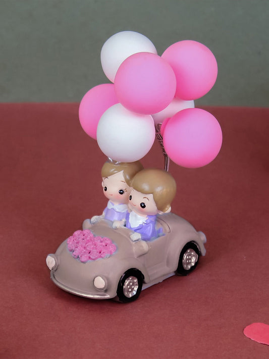 Valentine Pink & Grey Miniature Couple