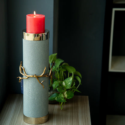 LUXURY LEATHER CANDLE HOLDER