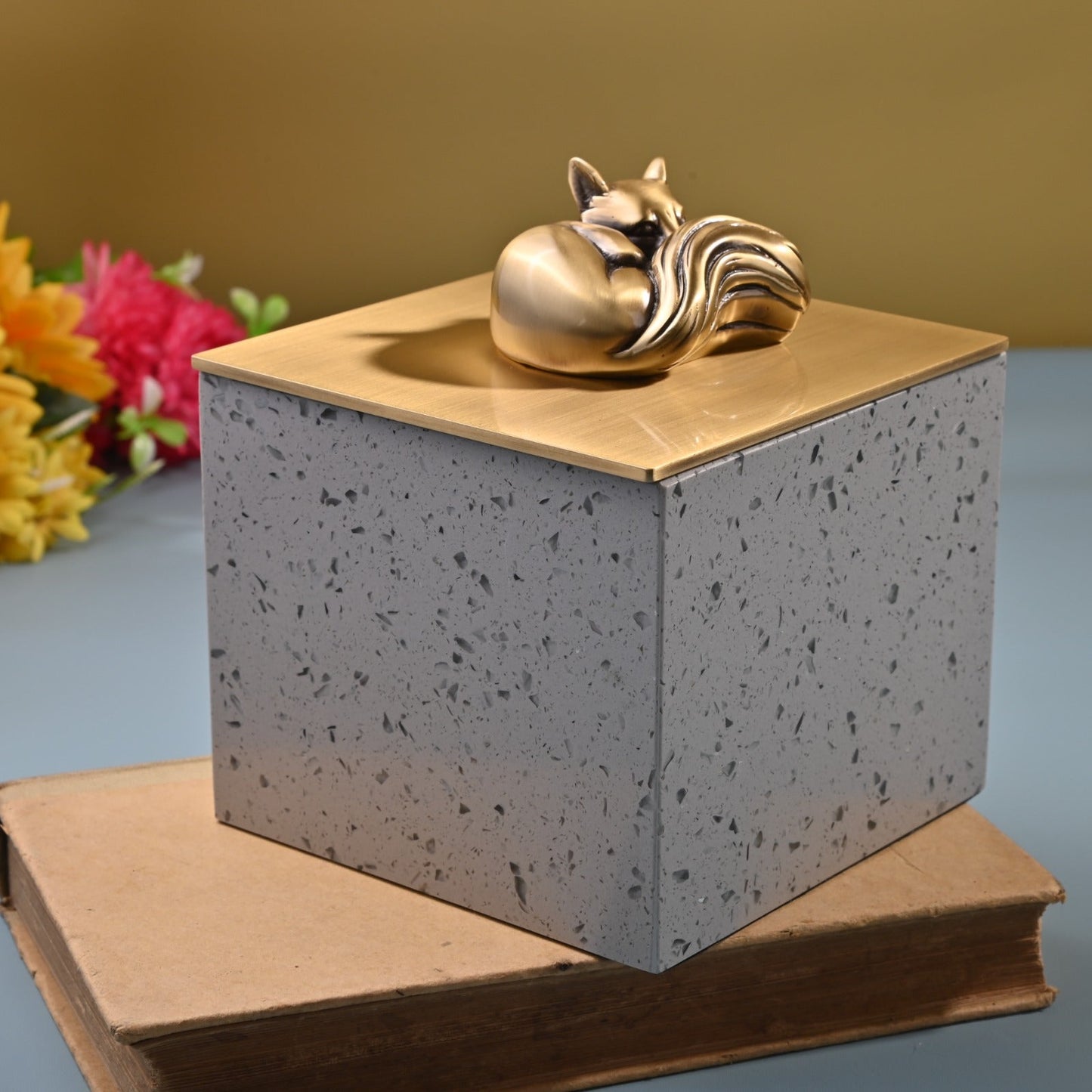 DECORATIVE BRASS STORAGE BOX