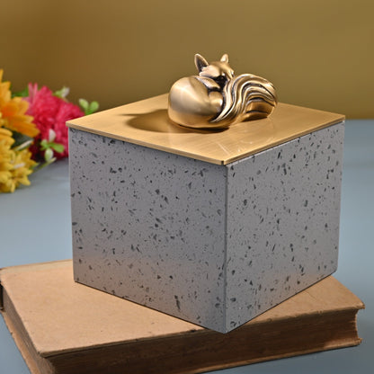 DECORATIVE BRASS STORAGE BOX