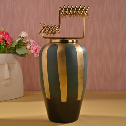 BEAUTIFUL JAR WITH GOLD TRIM