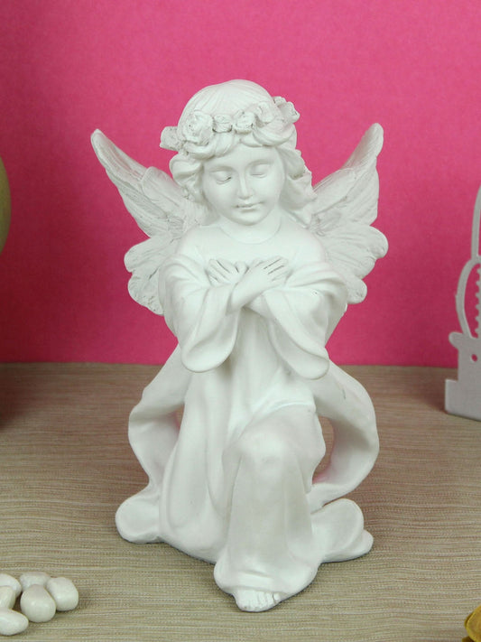 White Angel Statue with Wings