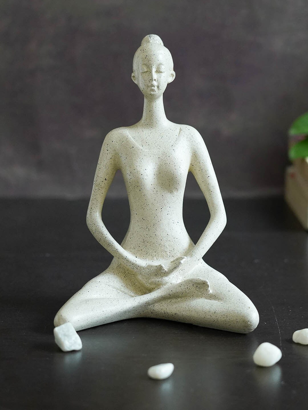 White Decorative Yoga Lady Statue