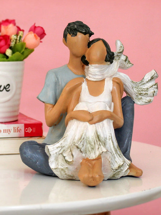 White & Blue Handcrafted Valentine Romantic Couple