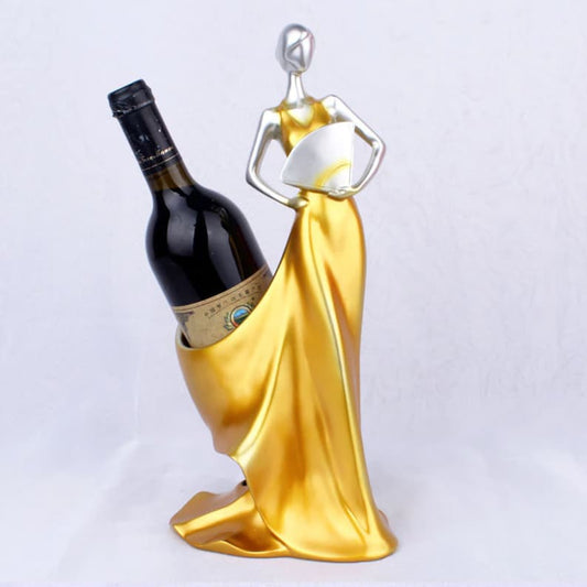 Luxury Lady wine bottle holder : Golden