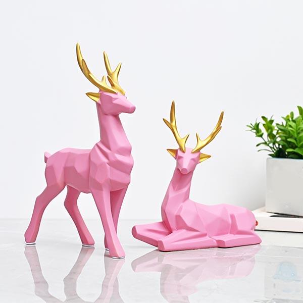 Geometric Deer Pair - THE TRENDING ZONE